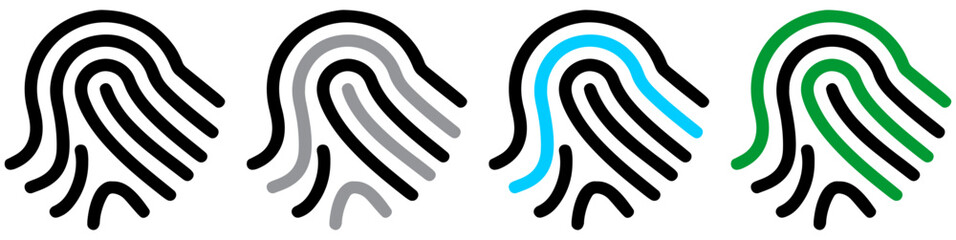 Fingerprint sign icons.eps