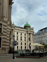 Fototapeta premium View from the street of the Hofburg Palace in Vienna
