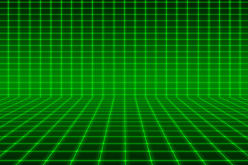Green space area display grid line connecting light field technology abstract background