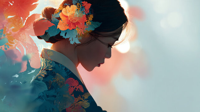 한복의 아름다움, 한복, 비녀, 일러스트, 그래픽, The beauty of Hanbok, Hanbok, Hairpin, Illustration, Graphics