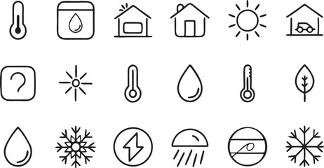Autumn icon set: business, home, and web vector symbols for seasonal design