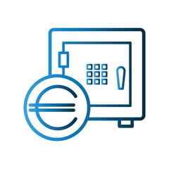 Safe box icon design template