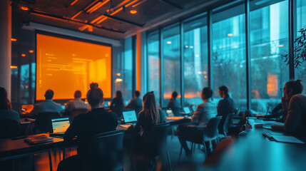Diverse Group of People Engaged in Conversation at a Table in a Bright and Inviting Room Setting