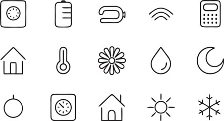Music, business, and money web design vector icons set