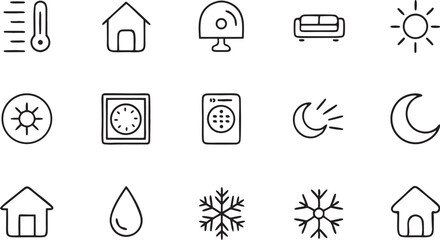 A vector icon set of ecology symbols for web design