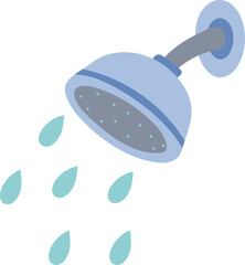 Bathroom shower illustration