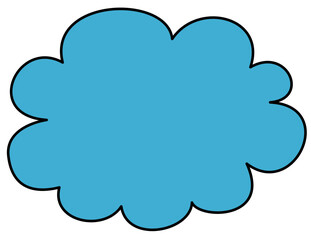 Simple Blue Cloud Icon for Graphic and Web Design Projects