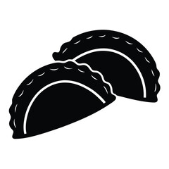 vector illustration of pastries filled with various ingredients like meat, cheese, or vegetable