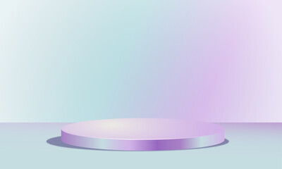 Purple podium for product presentation