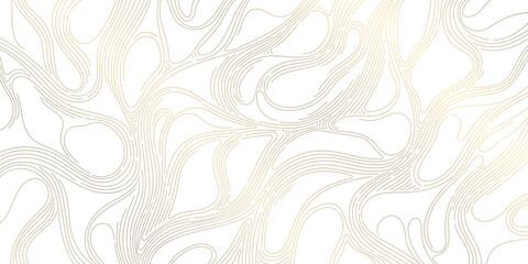 Vector golden line wood texture, wavy abstract luxury pattern. Modern flow art graphic, hair, topographic stroke illustration.