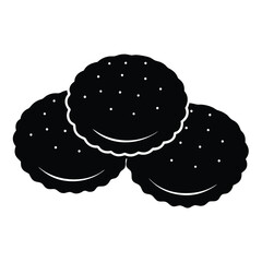 Food Truck Side View Vector – Street Food Van Icon in Flat Monochrome Style

