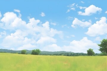 Sky with field scenery photo grassland landscape outdoors.