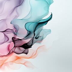 Fototapeta premium Dynamic abstract art swirls digital creation colorful waves creative space close-up view visual expression