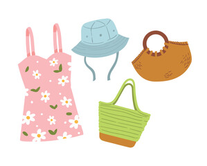 Cute Summer Outfit Fashion Illustration