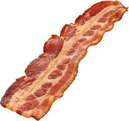 Crispy bacon strip with fat marbling