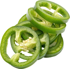 Overlapping green jalapeo rings