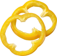 Overlapping yellow pepper rings