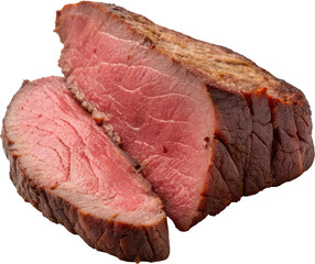 Roast beef slice with natural folds