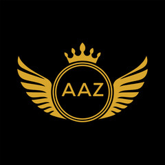 Initial AAZ Letter Linked Logo for business and company identity. Modern AAZ Letter Logo Vector Template with modern trendy golden logo.
