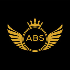 Initial ABS Letter Linked Logo for business and company identity. Modern ABS Letter Logo Vector Template with modern trendy golden logo.
