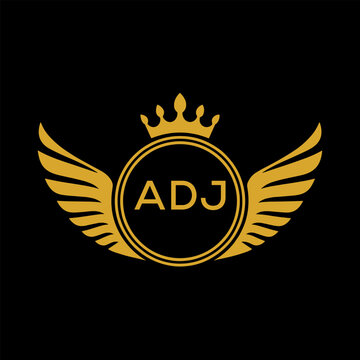 Initial ADJ Letter Linked Logo for business and company identity. Modern ADJ Letter Logo Vector Template with modern trendy golden logo.
