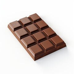 An isolated, ultra-detailed photograph of chocolate bar on a white background