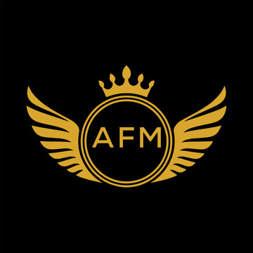 Initial AFM Letter Linked Logo for business and company identity. Modern AFM Letter Logo Vector Template with modern trendy golden logo.
