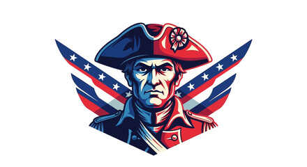 Patriotic Portrait of a Historical American Figure