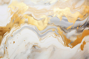 Elegant Abstract Gold and White Marble Texture with Luxury Highlights