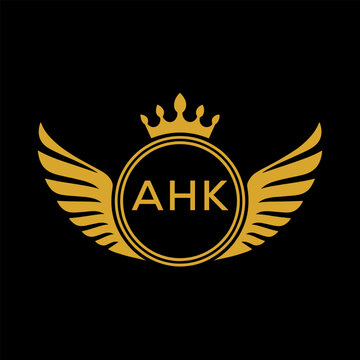 Initial AHK Letter Linked Logo for business and company identity. Modern AHK Letter Logo Vector Template with modern trendy golden logo.
