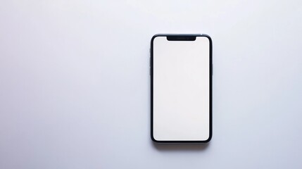 Smartphone on plain background