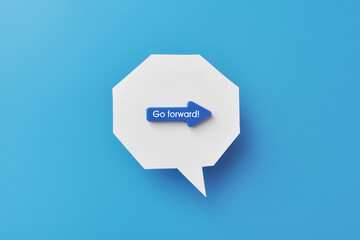 The arrow is pointing up. A symbol of development and moving forward