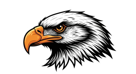 Detailed Illustration of an Eagle's Head