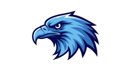 Detailed Profile of a Blue Eagle's Head