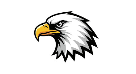 Detailed Profile of an Eagle's Head