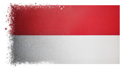 Monaco flag grunge texture isolated on transparent background