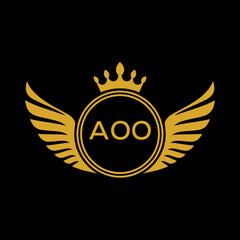 Initial AOO Letter Linked Logo for business and company identity. Modern AOO Letter Logo Vector Template with modern trendy golden logo.
