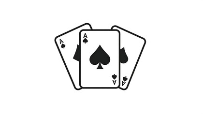 Three Aces Spades Playing Cards.