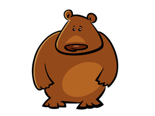 A Brown Bear Waving With His Paws Cartoon Design