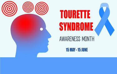 A colorful Tourette Syndrome Awareness Month illustration designed to raise visibility and educate the public about the condition.