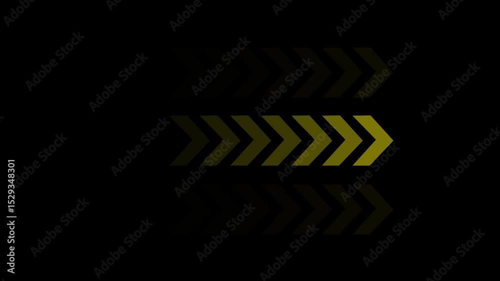 Fototapete directional arrows in golden yellow design for modern visual communication. directional arrow loop a