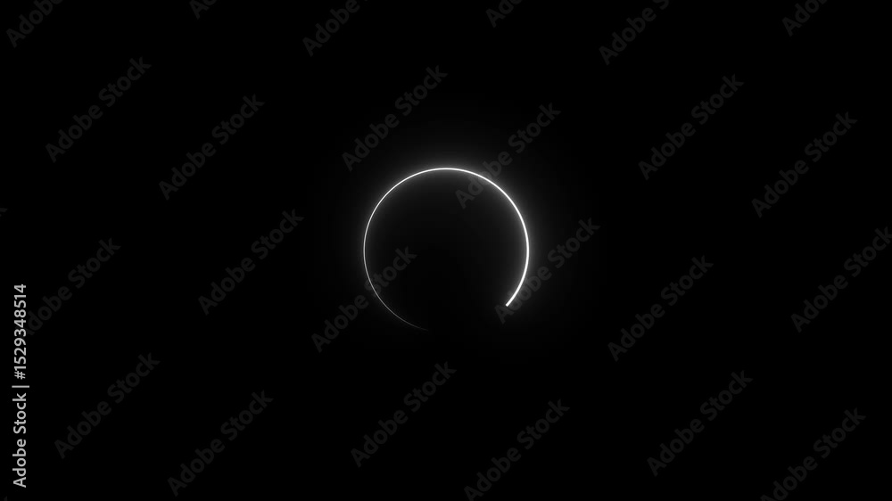 Fototapete glowing circle loading animation. circular progress bar showing process status. bright visual elemen