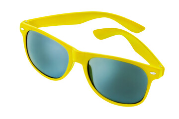 Yellow Sunglasses isolated on white background