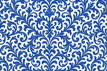 Elegant blue floral pattern