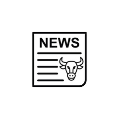 A news bulletin featuring a bull, symbolizing a positive financial market.