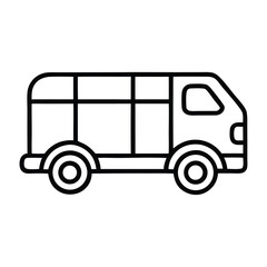 Dum Truck Vector Line