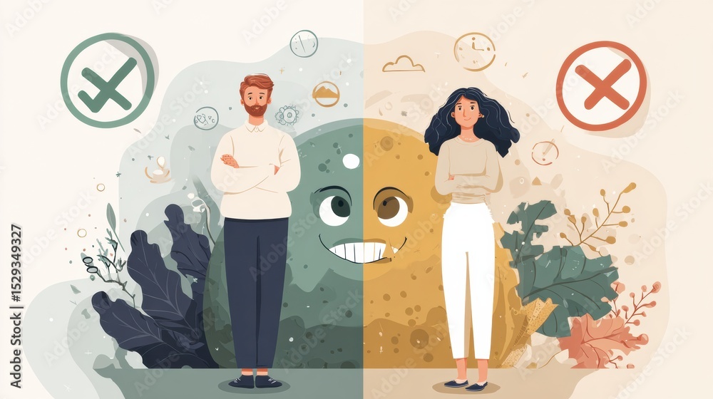 Poster explore limiting beliefs and positive replacements in personal growth and mindset transformation for