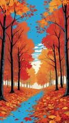 autumn trees in the park