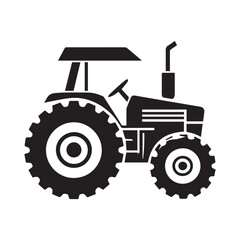 Obraz premium High-Quality black and white Tractor icon Vector Illustrations for Farm and Agriculture Design