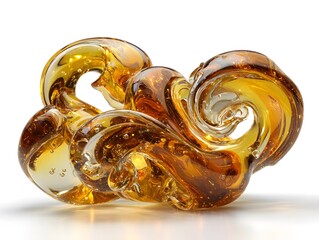 Amber glass sculpture